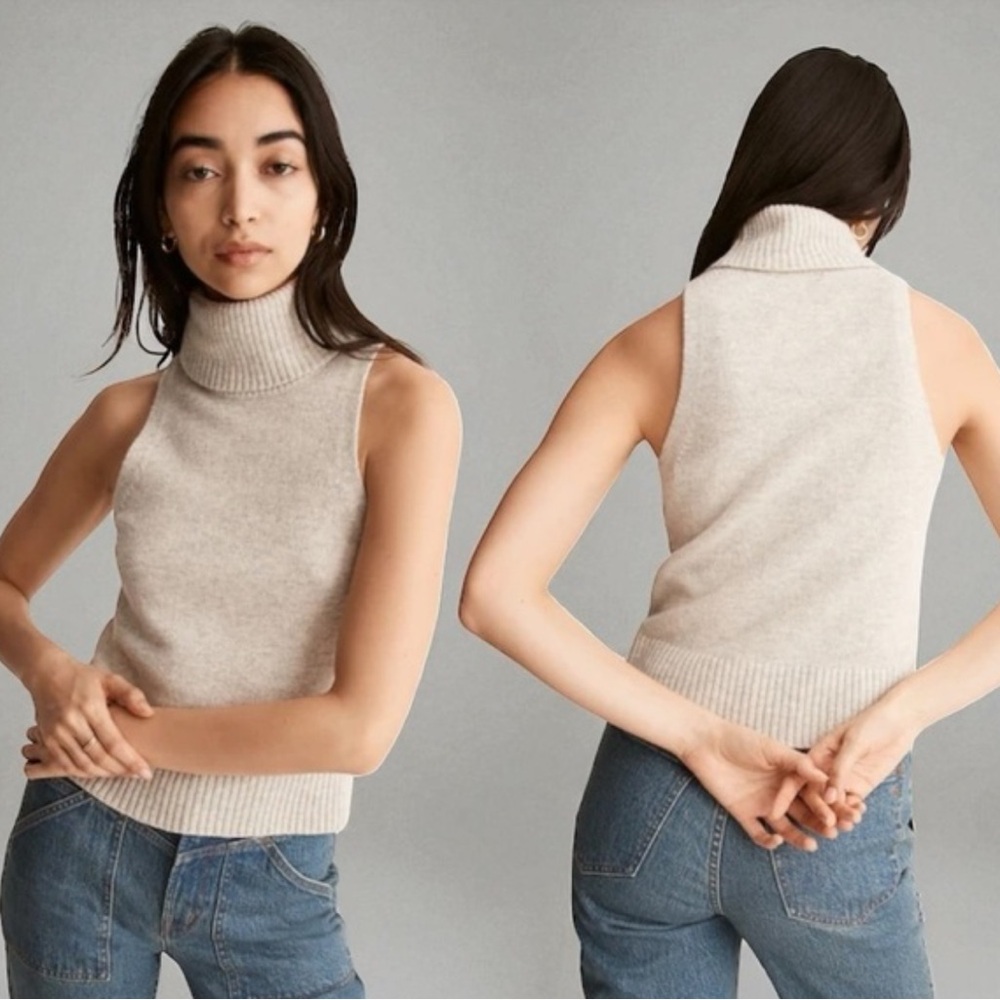 Madewell Women's Light Gray Turtleneck Sweater size small